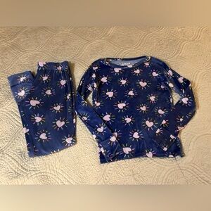 Cat & Jack Blue Pajama Set with Heart Design Size 12